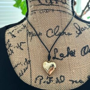 Gold Heart Pendant Necklace